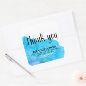 Sticker Carré Peinture bleu Splatter Petite entreprise Remise (Enveloppe)