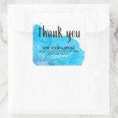 Sticker Carré Peinture bleu Splatter Petite entreprise Remise (Sac)