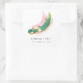 Sticker Carré Peinture d'art moderne simple AVC Mariage Favorise (Sac)
