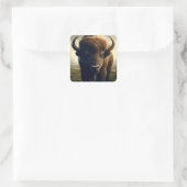 Sticker Carré Peinture de bison (Sac)