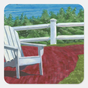 Sticker Carré Peinture de chaise Adirondack