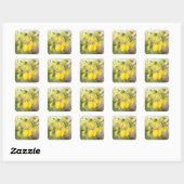 Sticker Carré Peinture de citrons (Feuille)