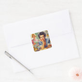 Sticker Carré Peinture de cuisine rétro (Enveloppe)