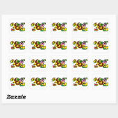 Sticker Carré Peinture de dinde (Feuille)