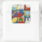 Sticker Carré Peinture de divers objets par Chariklia Zarris (Sac)