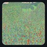 Sticker Carré Peinture de Gustav Klimt, Mohnfeld<br><div class="desc">Mohnfeld,  célèbre peinture paysagère de Gustav Klimt.</div>