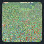 Sticker Carré Peinture de Gustav Klimt, Mohnfeld<br><div class="desc">Mohnfeld,  célèbre peinture paysagère de Gustav Klimt.</div>