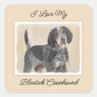 Peinture de linge bluetick - mignon chien original