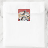 Sticker Carré Peinture Fennec Fox (Sac)