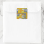 Sticker Carré peinture gris jaune blanc abstrait (Sac)