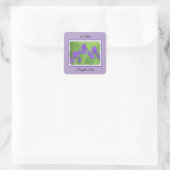 Sticker Carré Peinture Iris Violet - Art Fleur Originale (Sac)