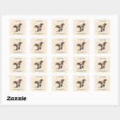 Sticker Carré Peinture italienne Greyhound - Cute Original Chien (Feuille)