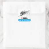 Sticker Carré Peinture originale Chine Rabbit Année Anniversaire (Sac)