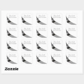 Sticker Carré Peinture Peintre Service Société Brush Grey (Feuille)