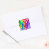 Sticker Carré Peinture Rainbow (Enveloppe)