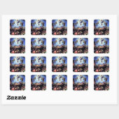 Sticker Carré Peinture Raphael Art (Feuille)