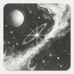 Sticker Carré Peintures pour les Amateurs d'Espace