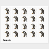 Sticker Carré Penguin par Liesel Bendio Potter (Feuille)