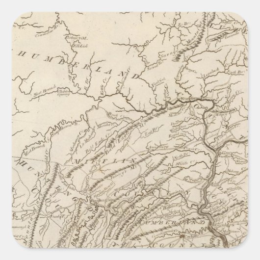 Sticker Carré Pennsylvanie 5 (Devant)