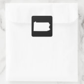 Sticker Carré Pennsylvanie en blanc et noir (Sac)