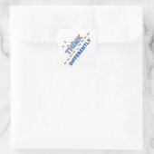 Sticker Carré Penser différemment 6.w (Sac)