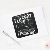 Sticker Carré Penser non à la grippe (Enveloppe)