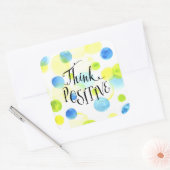 Sticker Carré Penser positif (Enveloppe)