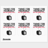Sticker Carré Pensez-vous : TV hypnotisée (Feuille)