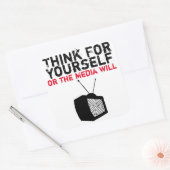 Sticker Carré Pensez-vous : TV hypnotisée (Enveloppe)