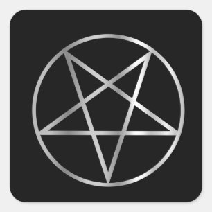 Sticker Carré Pentacle - Symbole religieux du satanisme