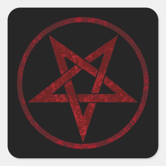 Sticker Carré Pentagram Red Devil (Devant)