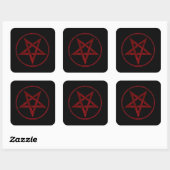 Sticker Carré Pentagram Red Devil (Feuille)