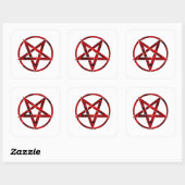 Sticker Carré Pentagram Red Devil (Feuille)