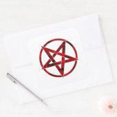 Sticker Carré Pentagram Red Devil (Enveloppe)