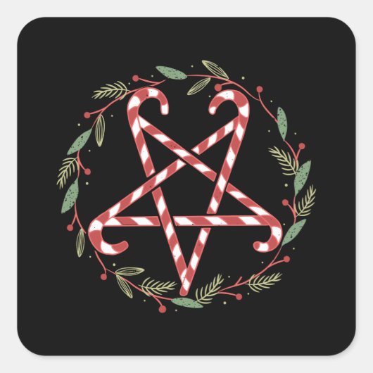 Sticker Carré Pentagram sucre de canne (Devant)
