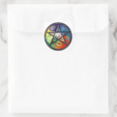 Sticker Carré Pentagram Wiccan (Sac)