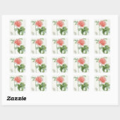 Sticker Carré Peony, 1799 (Feuille)