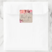 Sticker Carré pépins rustiques merci monogramme mariage (Sac)