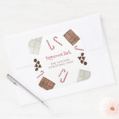 Sticker Carré Peppermint Bark Kit Recette cadeau de vacances (Enveloppe)