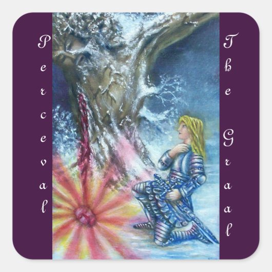 STICKER CARRÉ PERCEVATION ET VISION DU SAINT-GRAIL (Devant)