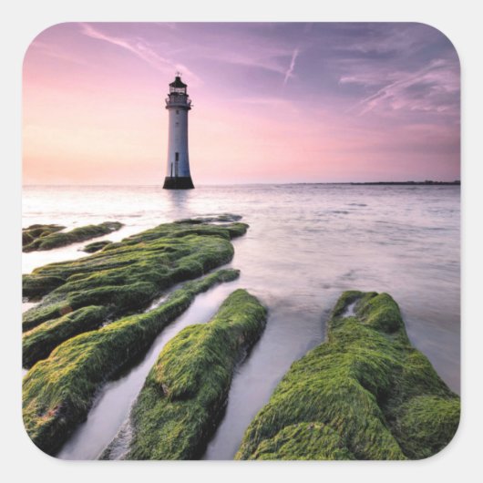 Sticker Carré Perch rock lighthouse (Devant)
