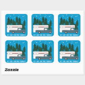 Sticker Carré PERDEZ-VOUS ET TROUVEZ-VOUS Camper Camper RVing (Feuille)