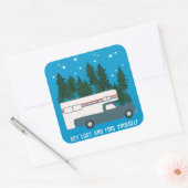 Sticker Carré PERDEZ-VOUS ET TROUVEZ-VOUS Camper Camper RVing (Enveloppe)