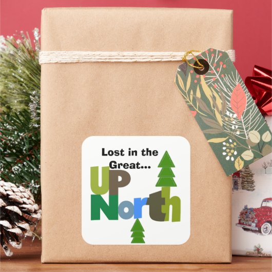 Sticker Carré Perdu dans le Grand Nord (vacances)