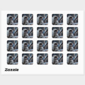 Sticker Carré Perdu dans les Étoiles (Feuille)