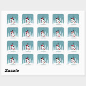 Sticker Carré Père Noël (Feuille)