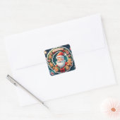 Sticker Carré Père Noël (Enveloppe)