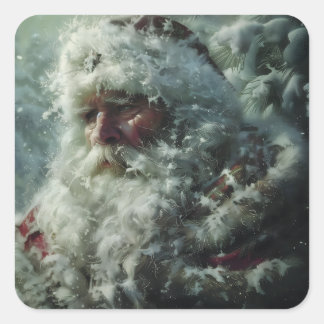 Sticker Carré Père Noël