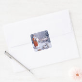 Sticker Carré Père Noël (Enveloppe)