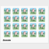 Sticker Carré Père Noël (Feuille)